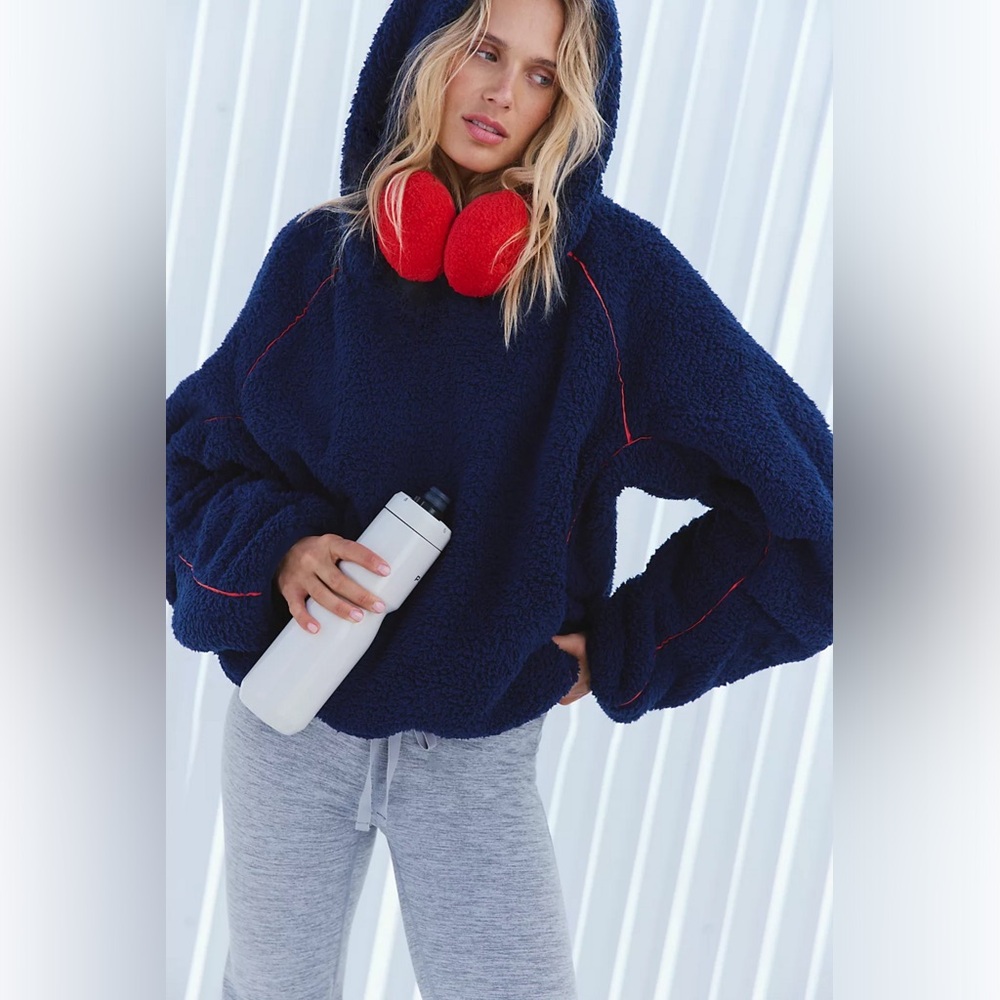 Free People Free Flow Fleece in Midnight Navy